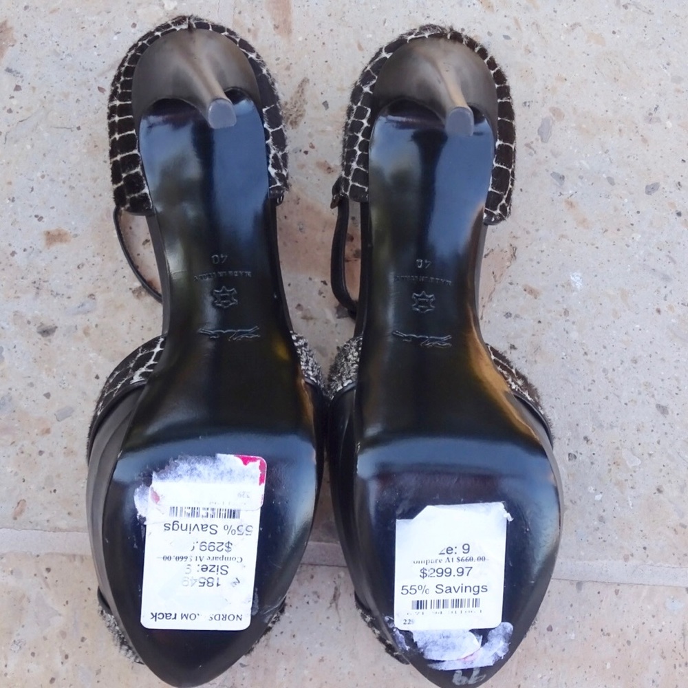 LONGCHAMP, Le Pliage, Calf Hair Peep Toe Platform Heels, Euro 40 / US 9 - Picture 9 of 11